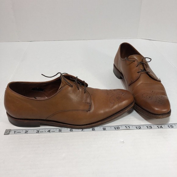 Allen Edmonds Flatiron Derby Oxfords Perforated Walnut Men 10.5 D 1153 32204 - Picture 11 of 12